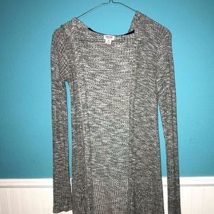 Long gray cardigan